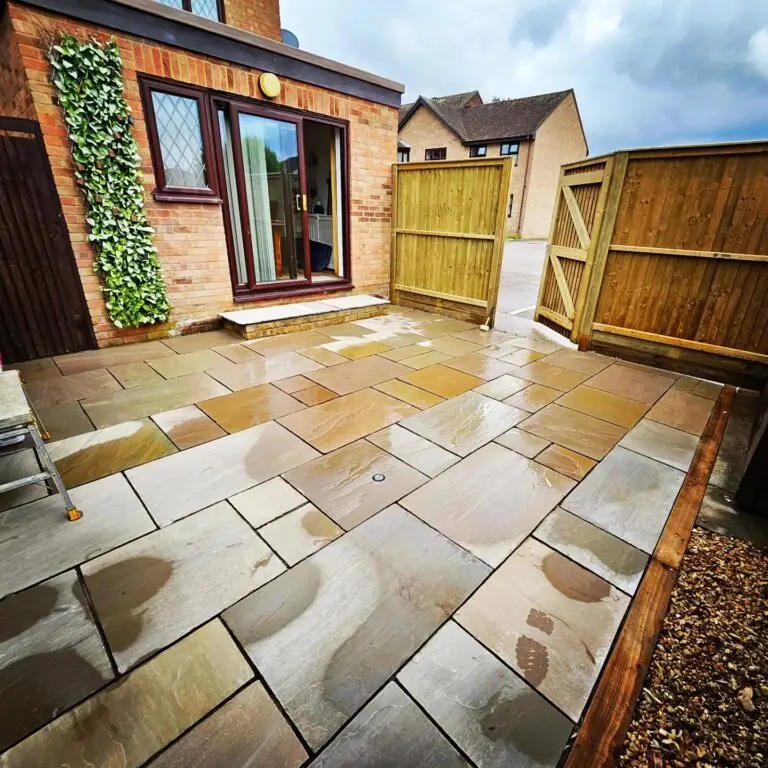 Patio and fencing installation in Bearsted – project photo