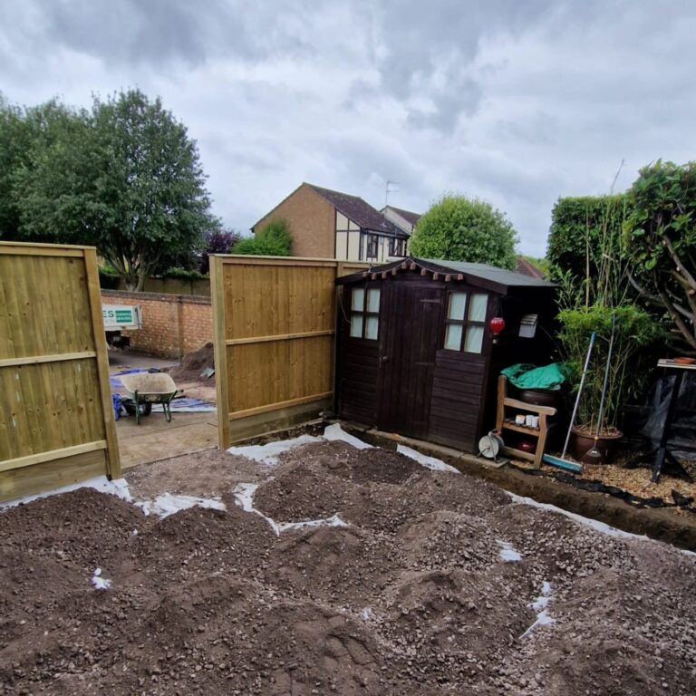 Patio and fencing installation in Bearsted – project photo